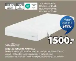 JYSK PLUS S25 VENDBAR MADRASS tilbud