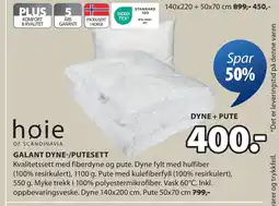 JYSK GALANT DYNE-/PUTESETT tilbud