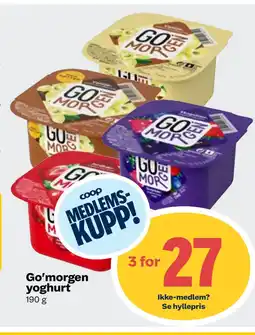 Coop Prix Go’morgen yoghurt tilbud