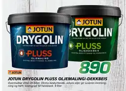 Coop Byggmix JOTUN DRYGOLIN PLUSS OLJEMALING/-DEKKBEIS tilbud