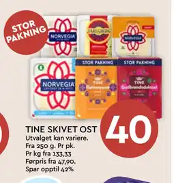 Coop Mega TINE SKIVET OST tilbud