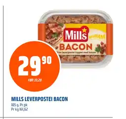 Coop Obs MILLS LEVERPOSTEI BACON tilbud