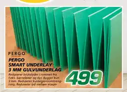 Coop Byggmix PERGO SMART UNDERLAY 3 MM GULVUNDERLAG tilbud