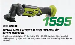 Coop Byggmix RYOBI ONE+ R18MT-0 MULTIVERKTØY UTEN BATTERI tilbud