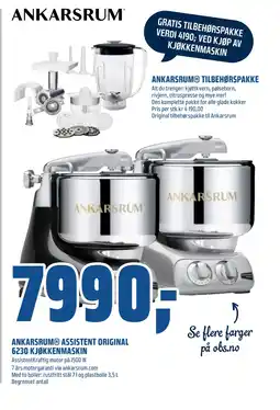 Coop Obs ANKARSRUM ASSISTENT ORIGINAL 6230 KJØKKENMASKIN tilbud