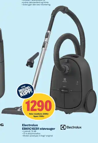 Coop Obs Electrolux EB61C1G3I1 støvsuger tilbud
