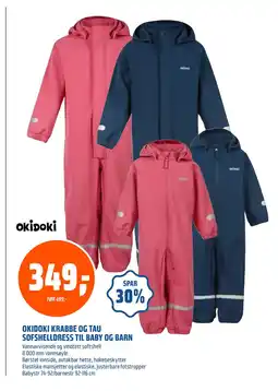 Coop Obs OKIDOKI KRABBE OG TAU SOFSHELLDRESS TIL BABY OG BARN tilbud
