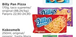 Meny Billy Pan Pizza tilbud