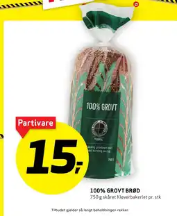Bunnpris 100% GROVT BRØD tilbud