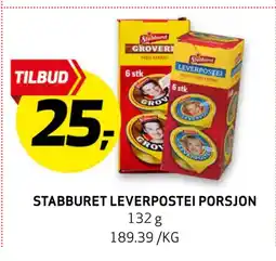 Bunnpris STABBURET LEVERPOSTEI PORSJON tilbud