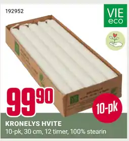 Europris KRONELYS HVITE tilbud