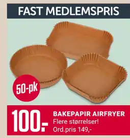 Europris BAKEPAPIR AIRFRYER tilbud