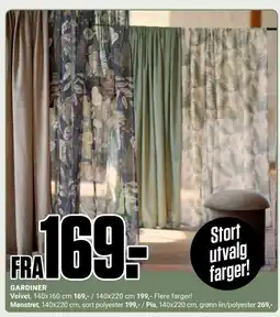 Europris GARDINER tilbud