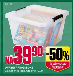 Europris OPPBEVARINGSBOKS tilbud