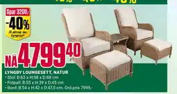 Europris LYNGBY LOUNGESETT, NATUR tilbud