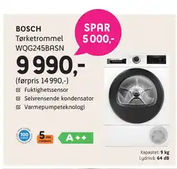 ELON BOSCH Tørketrommel WQG245BASN tilbud