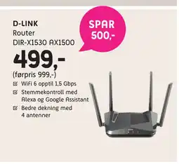 ELON D-LINK Router DIR-X1530 AX1500 tilbud