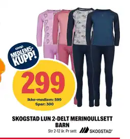 Coop Extra SKOGSTAD LUN 2-DELT MERINOULLSETT BARN tilbud