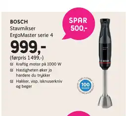 ELON BOSCH Stavmikser ErgoMaster serie 4 tilbud