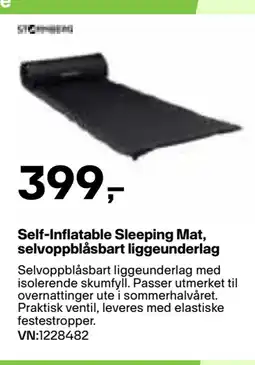 XXL Sport Self-Inflatable Sleeping Mat, selvoppblåsbart liggeunderlag tilbud