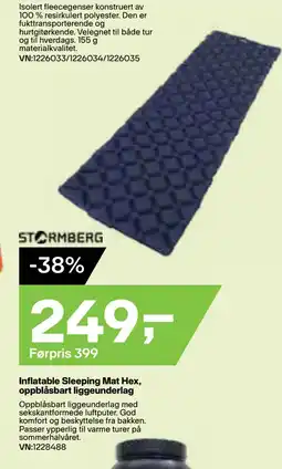 XXL Sport Inflatable Sleeping Mat Hex, oppblåsbart liggeunderlag tilbud