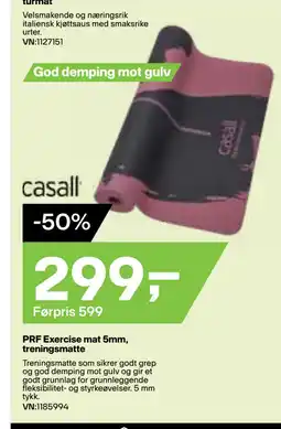 XXL Sport PRF Exercise mat 5mm, treningsmatte tilbud