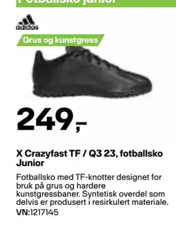 XXL Sport X Crazyfast TF / Q3 23, fotballsko Junior tilbud