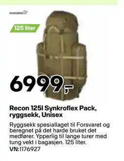 XXL Sport Recon 125l Synkroflex Pack, ryggsekk, Unisex tilbud