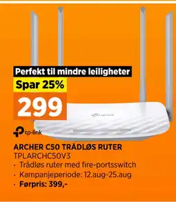 POWER ARCHER C50 TRÅDLØS RUTER tilbud