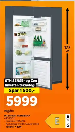 POWER INTEGRERT KOMBISKAP tilbud