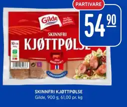 Rema 1000 SKINNFRI KJØTTPØLSE Gilde tilbud