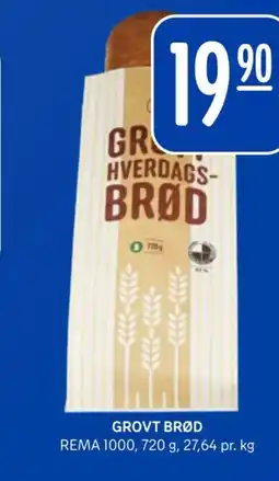 Rema 1000 GROVT BRØD tilbud