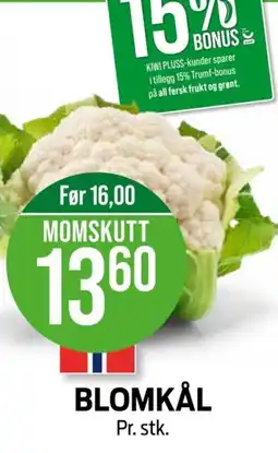 Kiwi BLOMKÅL tilbud