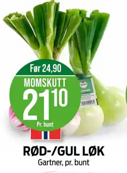 Kiwi RØD-/GUL LØK tilbud