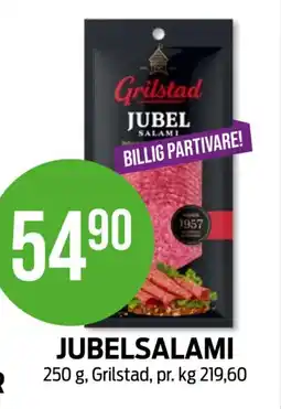 Kiwi JUBELSALAMI 250 g, Grilstad tilbud
