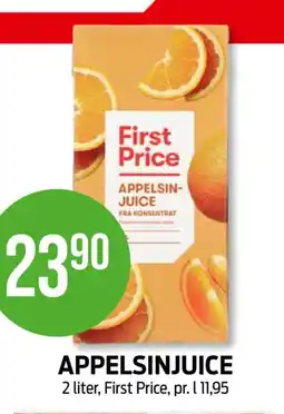 Kiwi APPELSINJUICE 2 liter, First Price tilbud