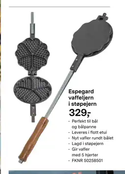 Felleskjøpet Espegard vaffeljern i støpejern tilbud