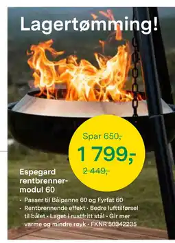 Felleskjøpet Espegard rentbrennermodul 60 tilbud