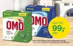 Felleskjøpet Omo Color/Ultra hvitt vaskepulver 4,5 kg tilbud