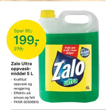 Felleskjøpet Zalo Ultra oppvaskmiddel 5 L tilbud