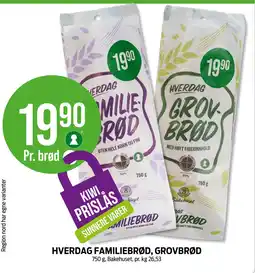 Kiwi HVERDAG FAMILIEBRØD, GROVBRØD tilbud