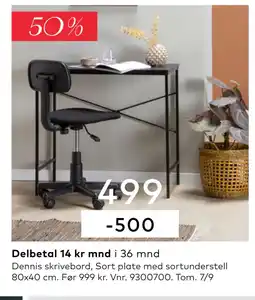 Skeidar Dennis skrivebord tilbud