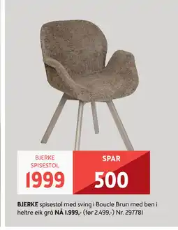 Bohus BJERKE SPISESTOL tilbud