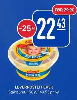 Rema 1000 LEVERPOSTEI FERSK tilbud