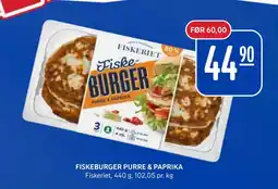 Rema 1000 FISKEBURGER PURRE & PAPRIKA tilbud