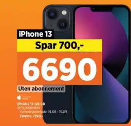 POWER IPHONE 13 128 GB IP13128GBMDN tilbud