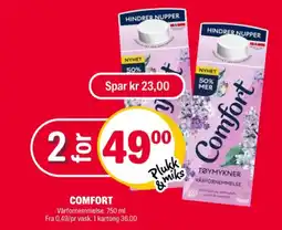 Coop Extra Comfort tøymykner tilbud