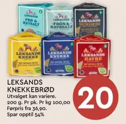 Coop Mega Leksands normalt stekt knekkebrød tilbud