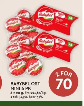 Coop Mega Babybel ost tilbud
