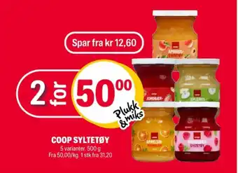 Coop Extra Coop aprikossyltetøy 500 gr tilbud